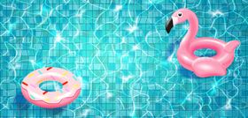 夏日泳池户外医美活动海报