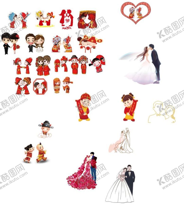 编号：31597009141556306395【酷图网】源文件下载-结婚动漫人物婚礼酒盒