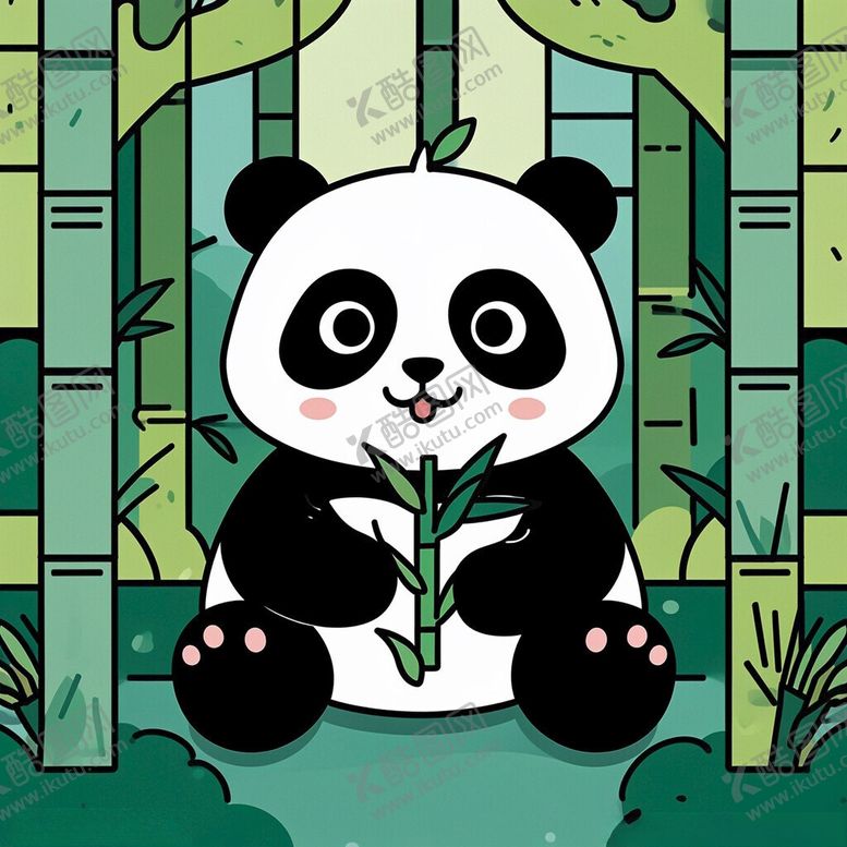 编号：92049902181935241936【酷图网】源文件下载-可爱卡通熊猫