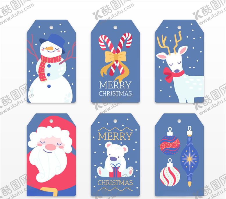 编号：86731310281716536988【酷图网】源文件下载-蓝色圣诞节吊牌
