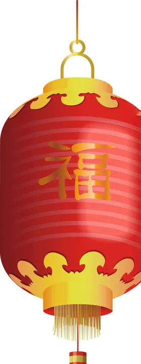 中国风福字灯笼传统节日喜庆素材