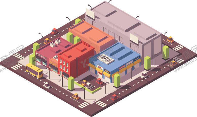 编号：33984109190627471214【酷图网】源文件下载-卡通城市建筑