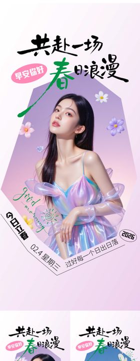 立春早安系列海报