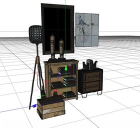 C4D模型画框