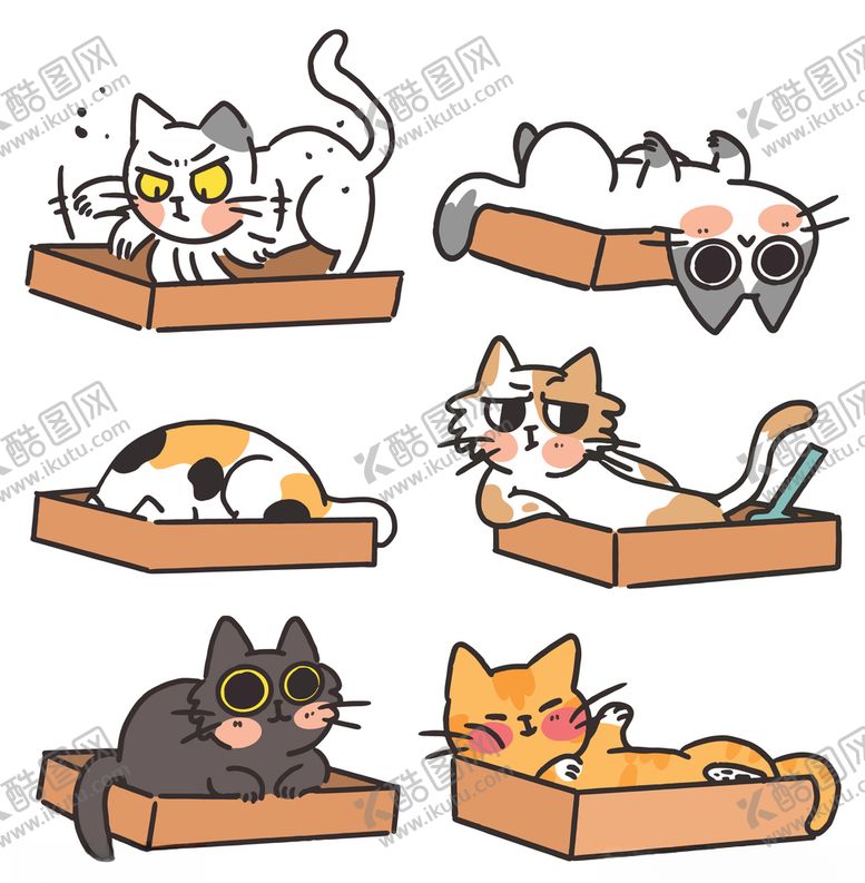 编号：49590707051557331437【酷图网】源文件下载-卡通猫咪