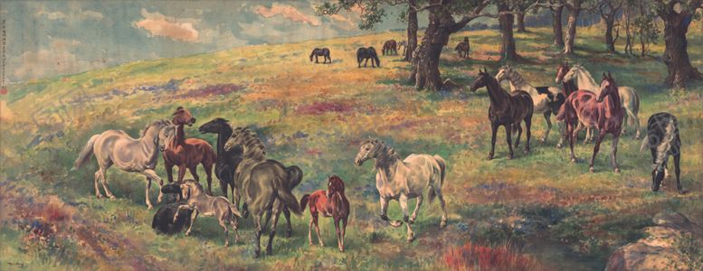 编号：69112909150816414975【酷图网】源文件下载-草地风景装饰画