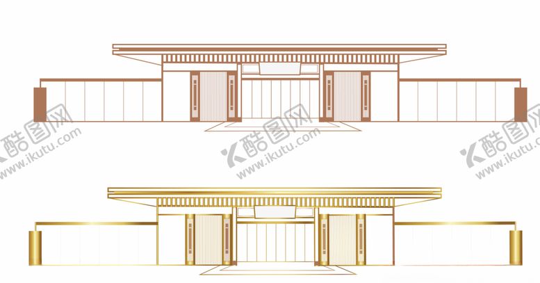 编号：87346906281253354777【酷图网】源文件下载-地产中式建筑矢量