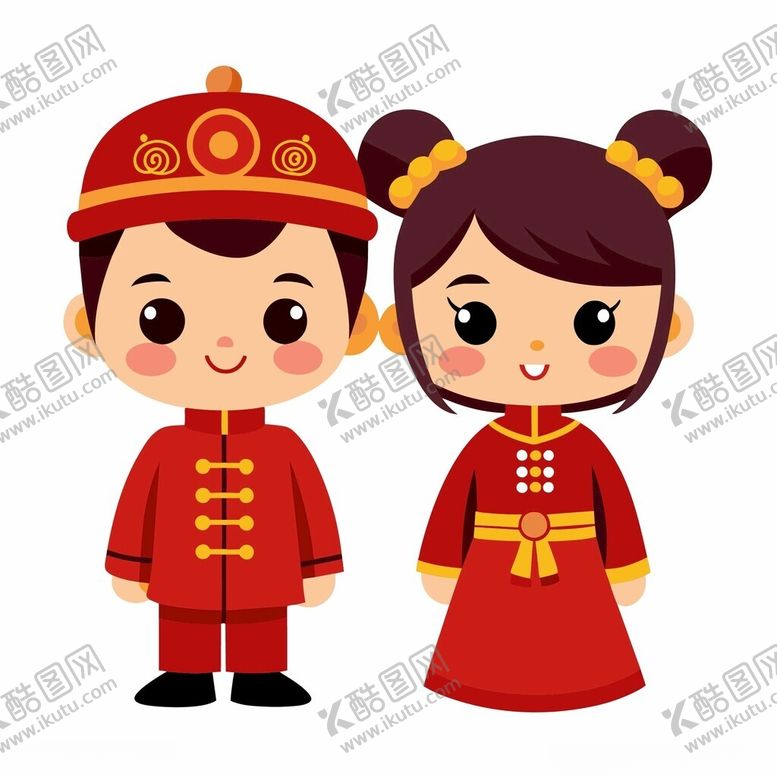 编号：78793002161235277520【酷图网】源文件下载-简约结婚人物