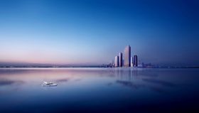 地产城市江景湖景单页