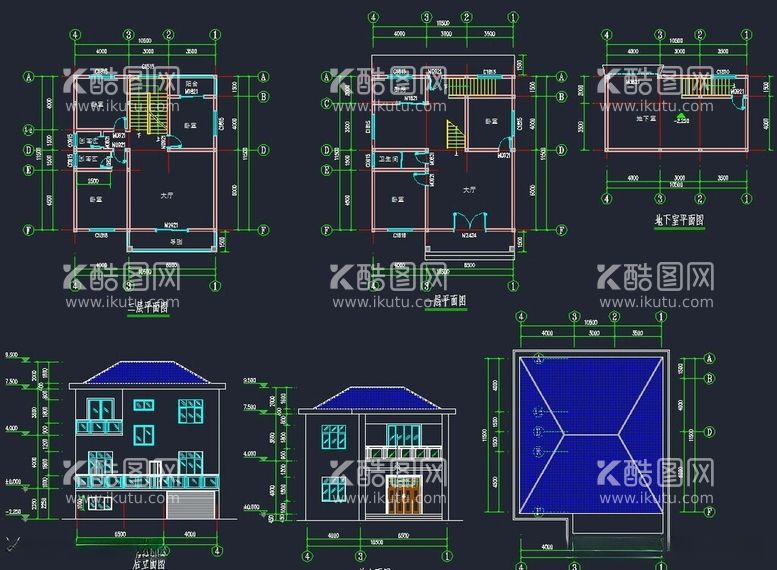 编号：88727812151840171868【酷图网】源文件下载-别墅图纸