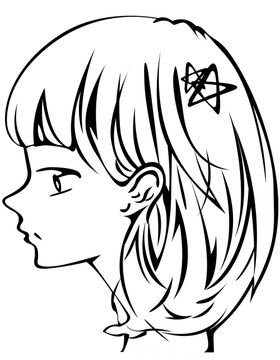 女孩手绘头像