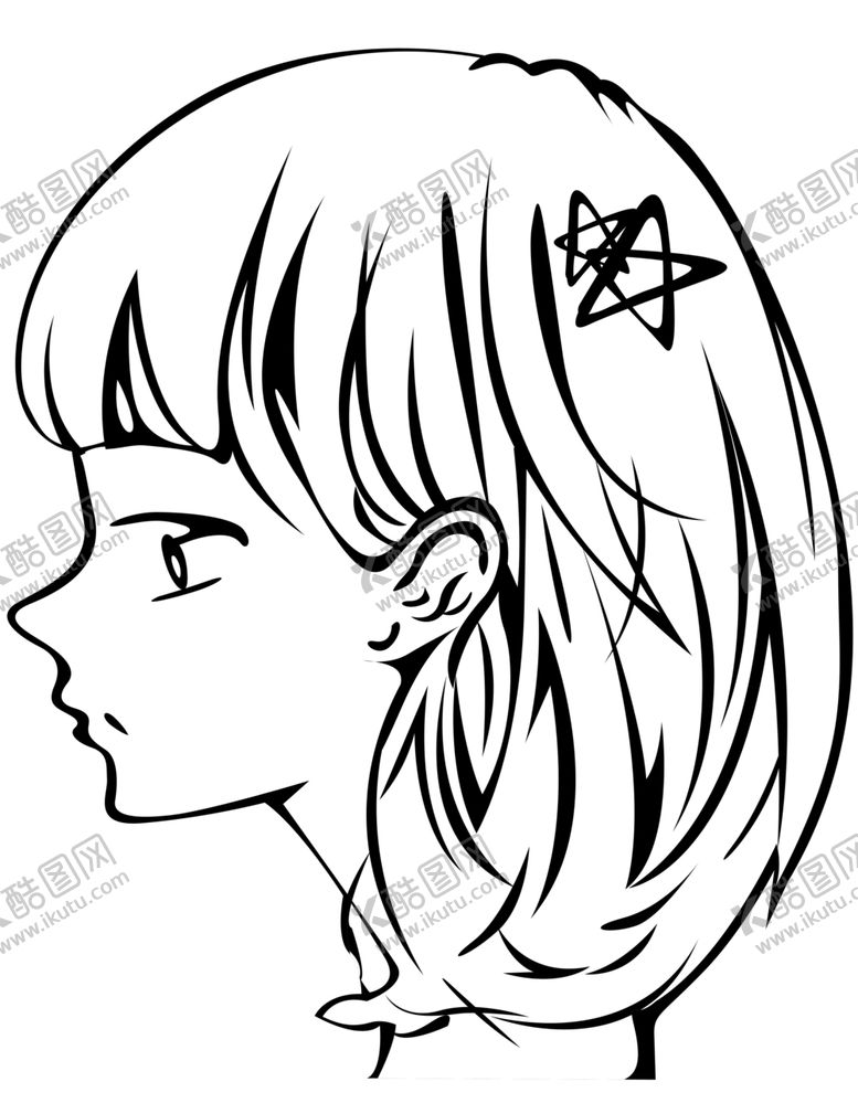 编号：42963405140244438171【酷图网】源文件下载-卡通女孩头像手绘漫画