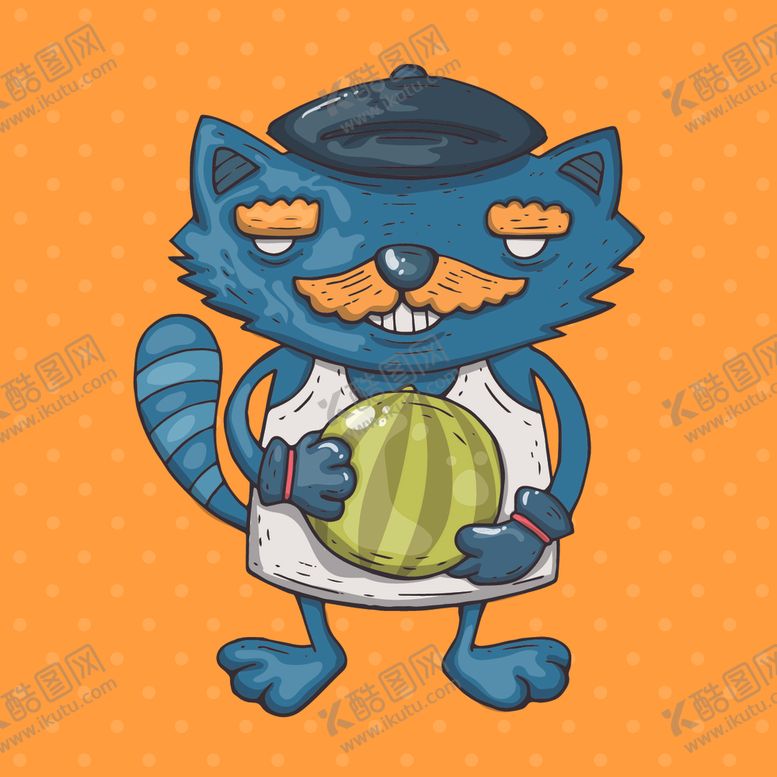 编号：86027409251457015681【酷图网】源文件下载-创意嘻哈怪物涂鸦插画