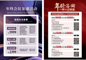 美容年终答谢会促销活动海报