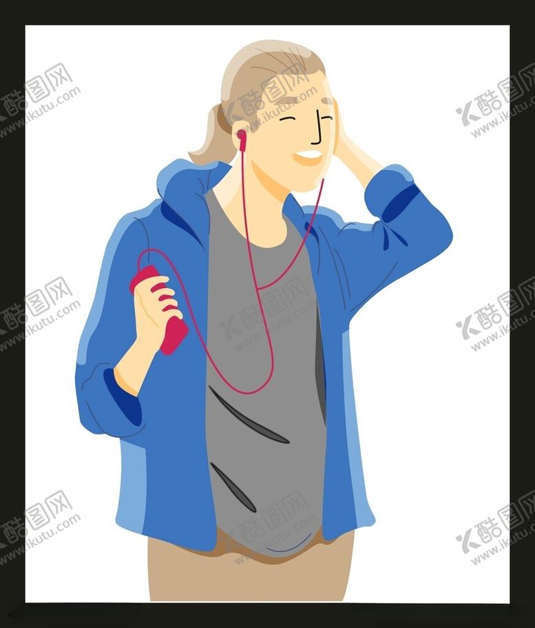 编号：57905301301959297929【酷图网】源文件下载-听音乐男孩