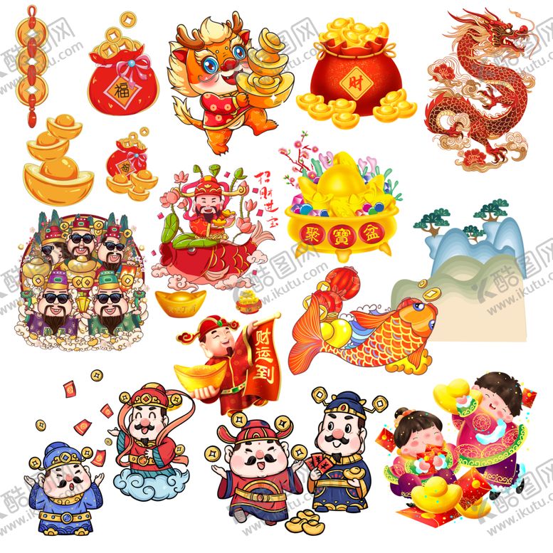 编号：27233004050909261761【酷图网】源文件下载-春节喜庆元素集合