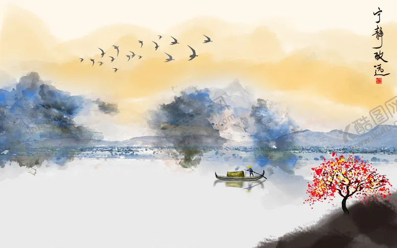 编号：46910709290948031845【酷图网】源文件下载-山水画