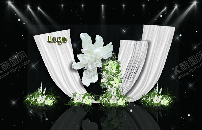 编号：46398811021517594326【酷图网】源文件下载-舞台上的精致花卉装饰装置