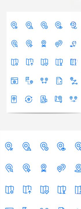 线性地标附近图标icon