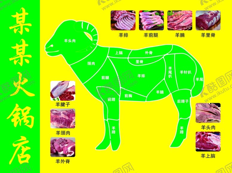 编号：59562201132145542340【酷图网】源文件下载-羊肉分解图