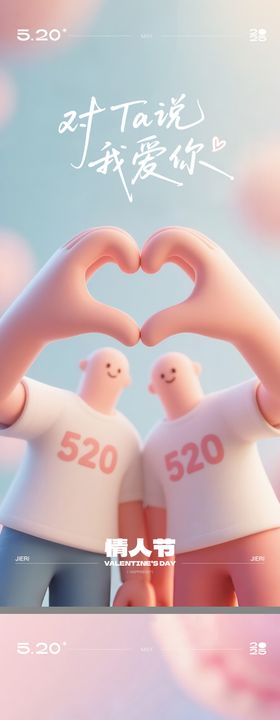 520情人节C4D海报