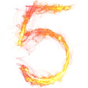 火焰文字特效数字5