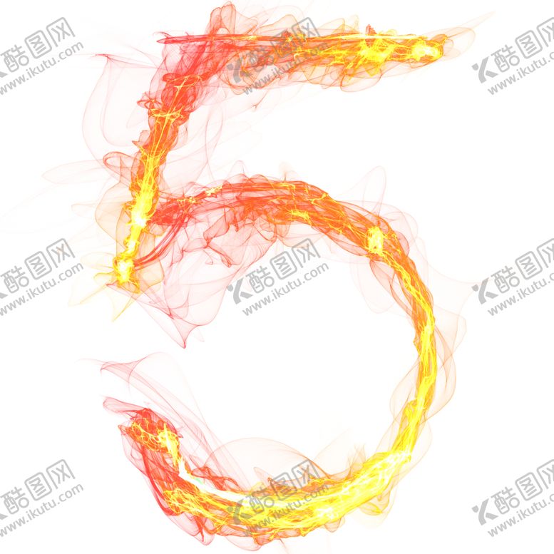 编号：50577011011414447593【酷图网】源文件下载-火焰文字特效数字5