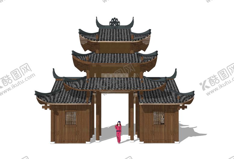 编号：24453001282015118668【酷图网】源文件下载-苗族牌楼大门