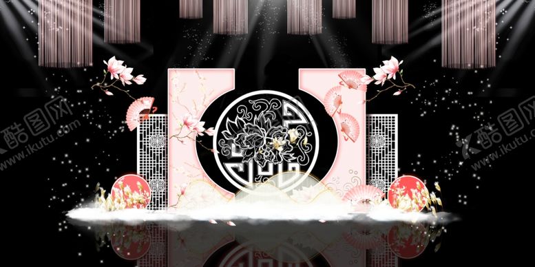 编号：58512405191000575712【酷图网】源文件下载-粉色中式婚礼主题