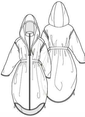 服装款式效果图夹克短袖