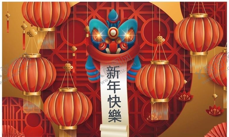 编号：30791510080405237843【酷图网】源文件下载-新年元素横副