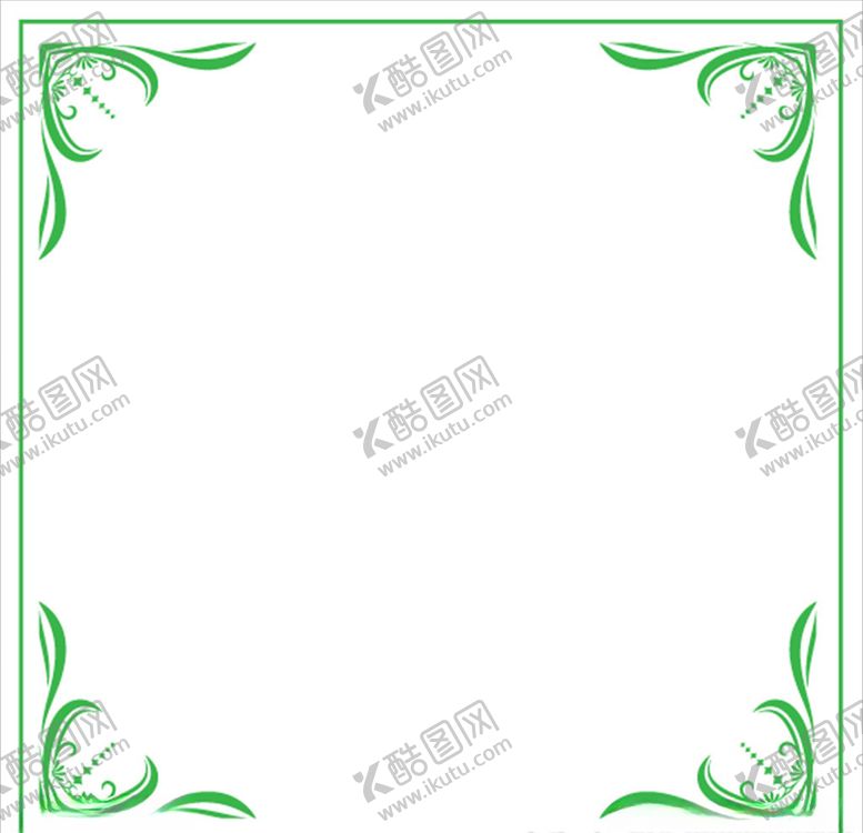编号：55490303141847401321【酷图网】源文件下载-绿色花边