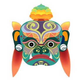 中国风少数民族装饰画合层