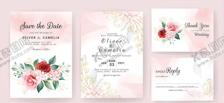 编号：11255010041537047306【酷图网】源文件下载-婚礼请柬