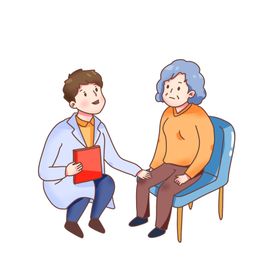 医生治疗看病老奶奶PNG免扣图