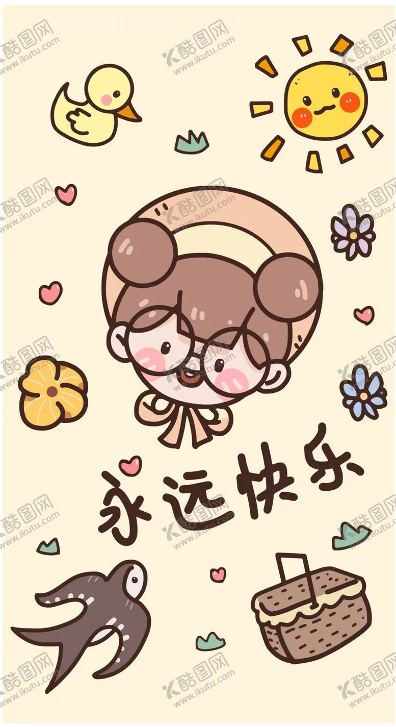 编号：94237109130900314673【酷图网】源文件下载-卡通女孩可爱手机壳印花图