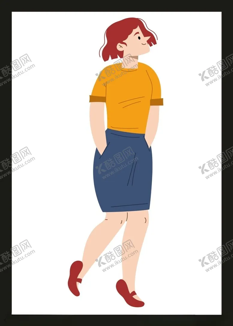 编号：14574901302103353448【酷图网】源文件下载-手绘卡通女孩