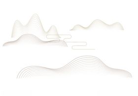 中国山水风线条