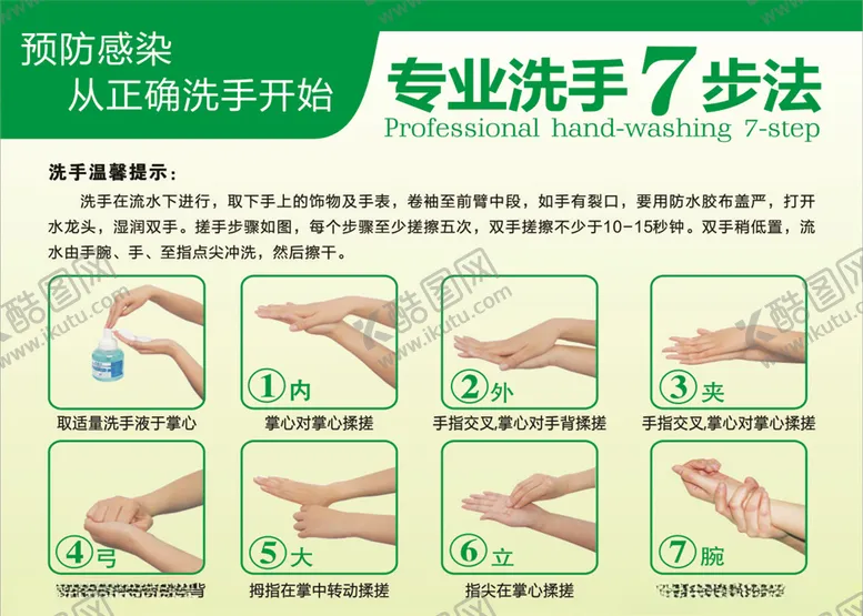 编号：85269106261520262079【酷图网】源文件下载-七步洗手法