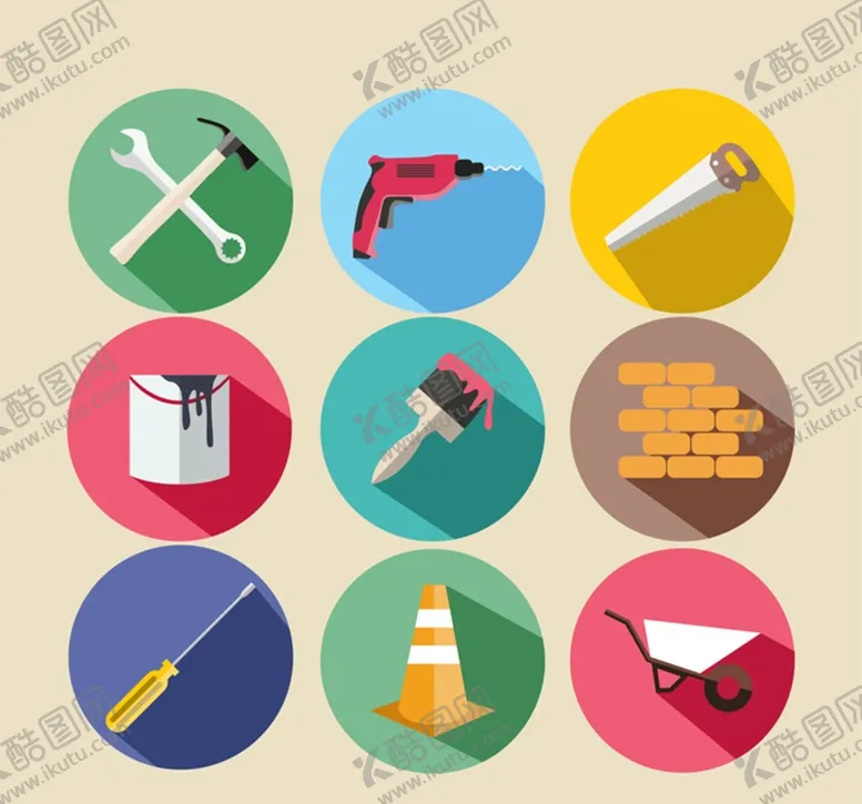 编号：41498001211036212733【酷图网】源文件下载-建筑工具图标
