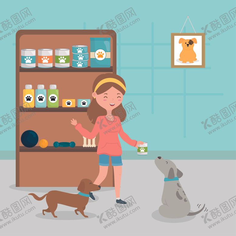 编号：89887909202214253348【酷图网】源文件下载-宠物饲养主题插画