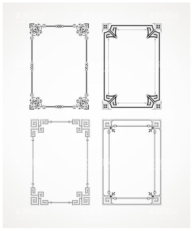 编号：36285910072202212501【酷图网】源文件下载-新中式花纹边框