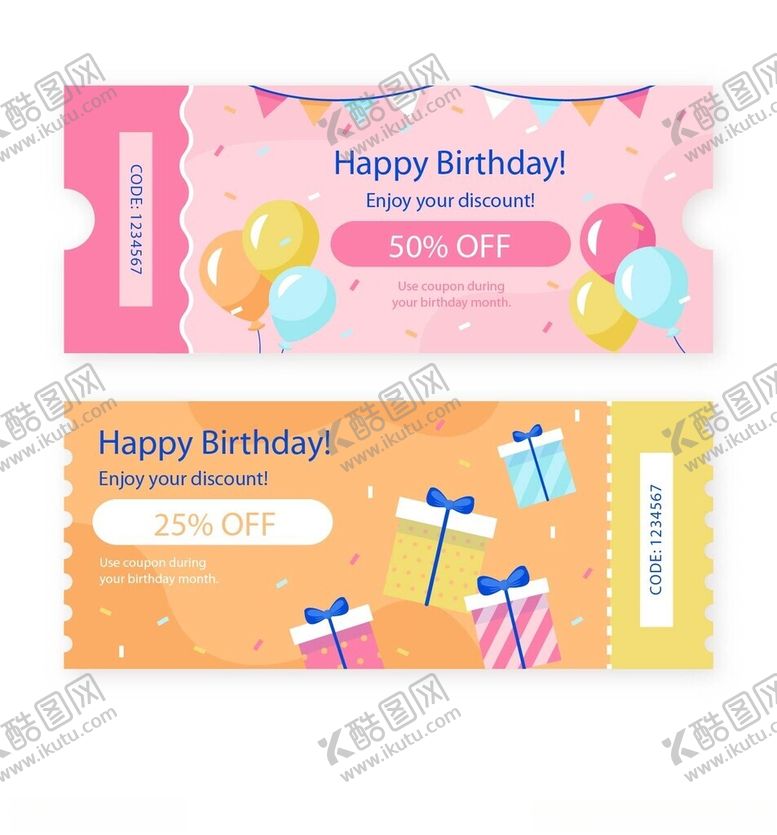 编号：90164506300532358237【酷图网】源文件下载-矢量生日元素生日卡片海报模板