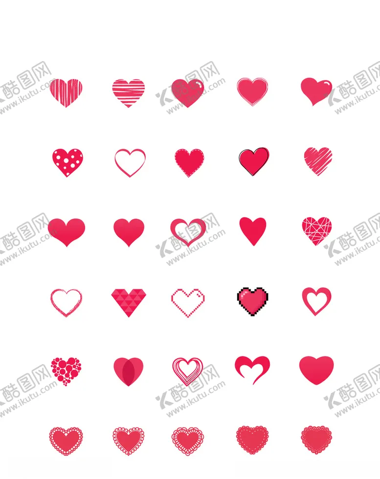 编号：73234906291323261128【酷图网】源文件下载-爱心图标