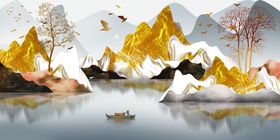 发财树三联画