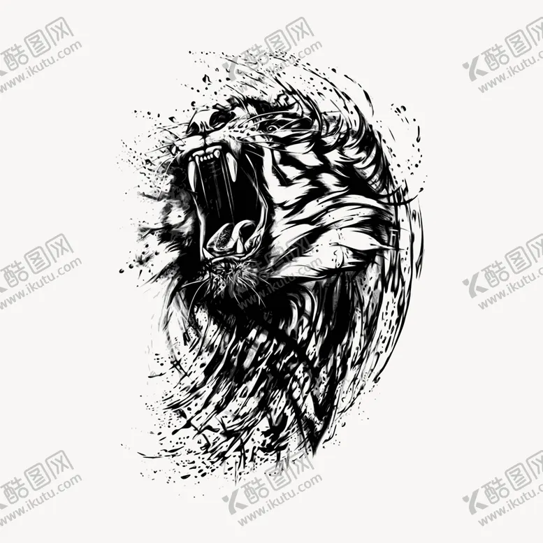 编号：43524808131025102395【酷图网】源文件下载-矢量卡通老虎头像