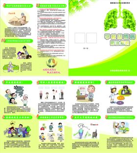 结核病疾病防治知识四折页 学校宣传