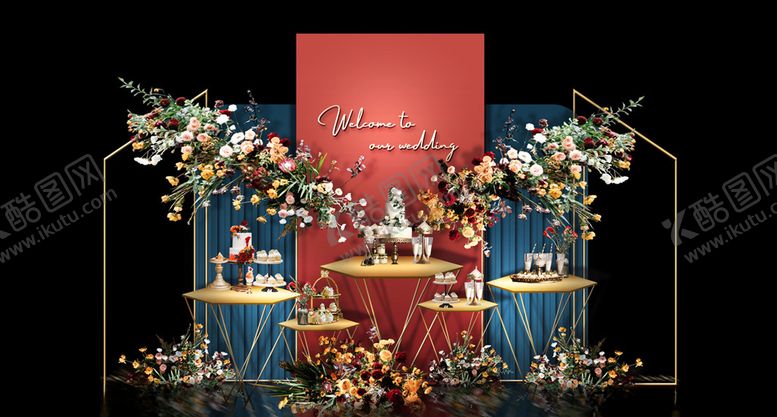 编号：51368809240052427157【酷图网】源文件下载-蓝红小预算泰式韩式简约婚礼