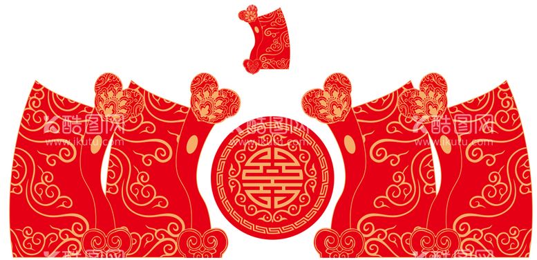 编号：35456810261546269829【酷图网】源文件下载-中式婚礼祥云