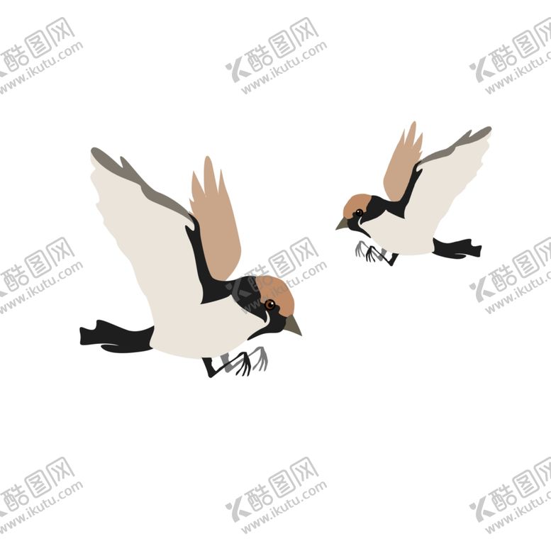 编号：35647309251110097171【酷图网】源文件下载-飞鸟装饰元素
